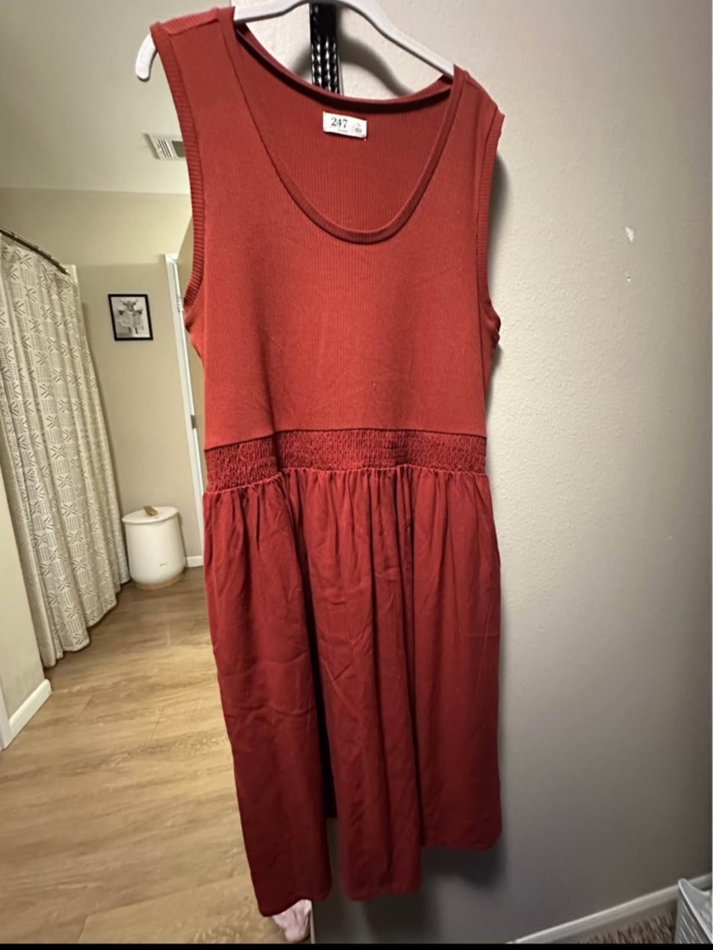 Maurices Ribbed Tank Dress in Rust